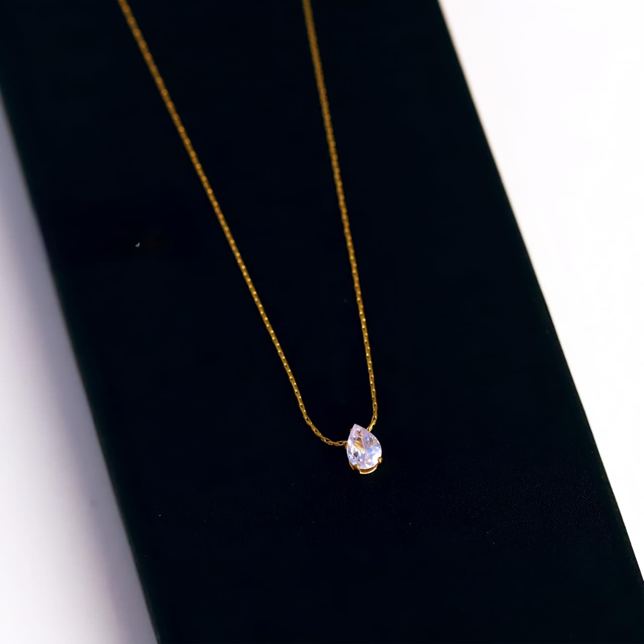 Solitaire Drop Necklace