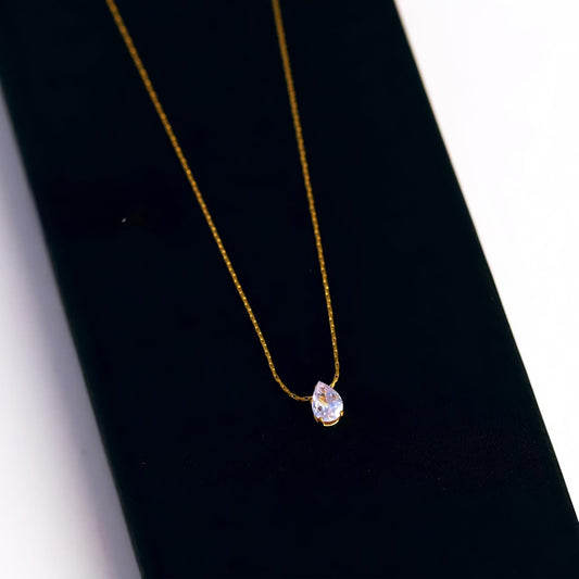Solitaire Drop Necklace