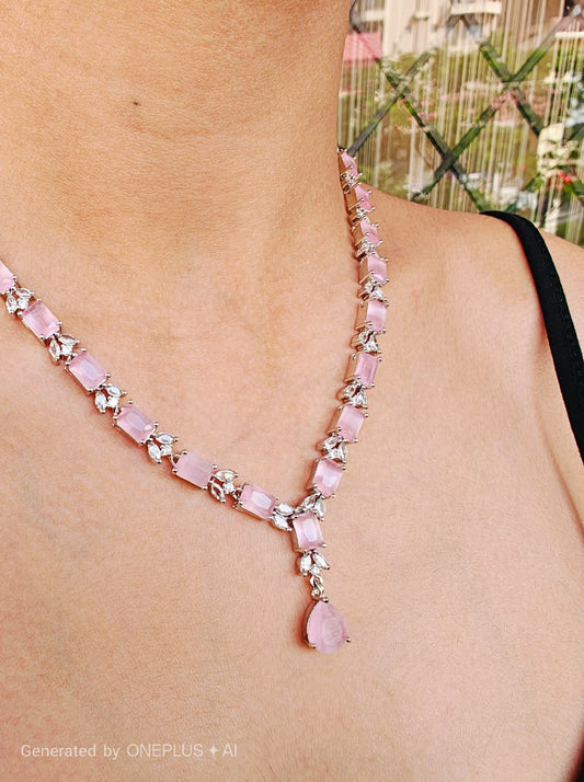Blush Pink Designer Necklace Set