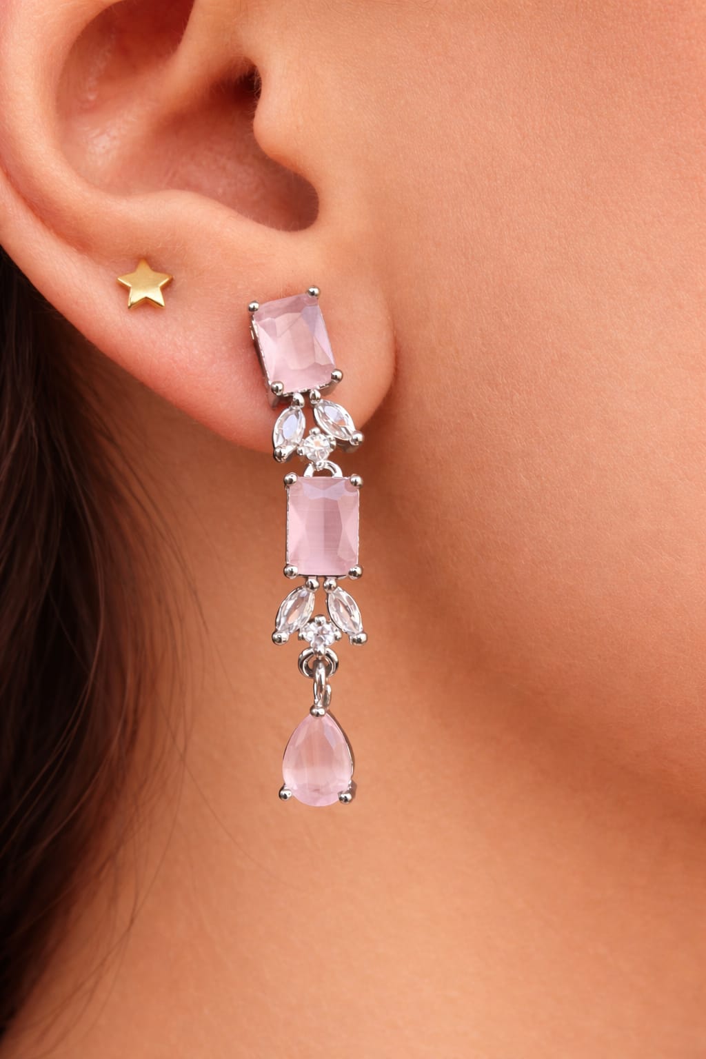 blush pink designer necklace set