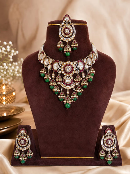 Maharani Ruby & Emerald Kundan Bridal Set