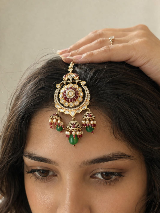 Maharani Ruby & Emerald Kundan Bridal Set
