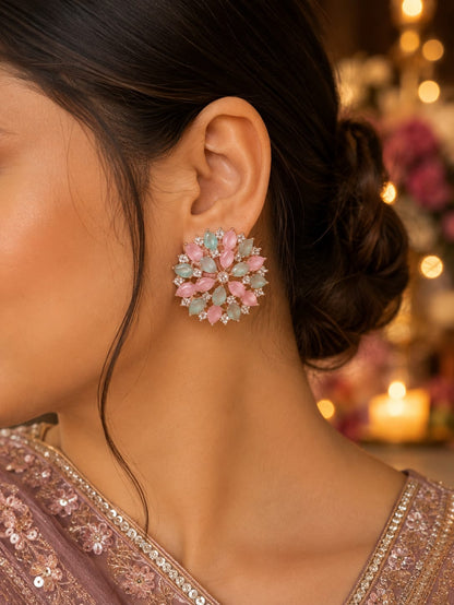 Petal Crystal Statement Studs