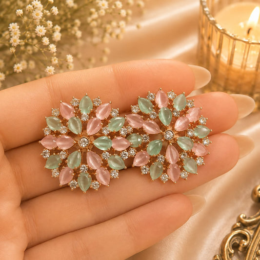 Petal Crystal Statement Studs