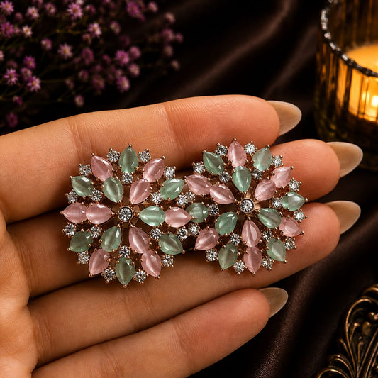 Petal Crystal Statement Studs