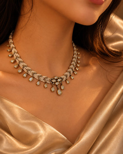 Aarohi Pearl Kundan Set