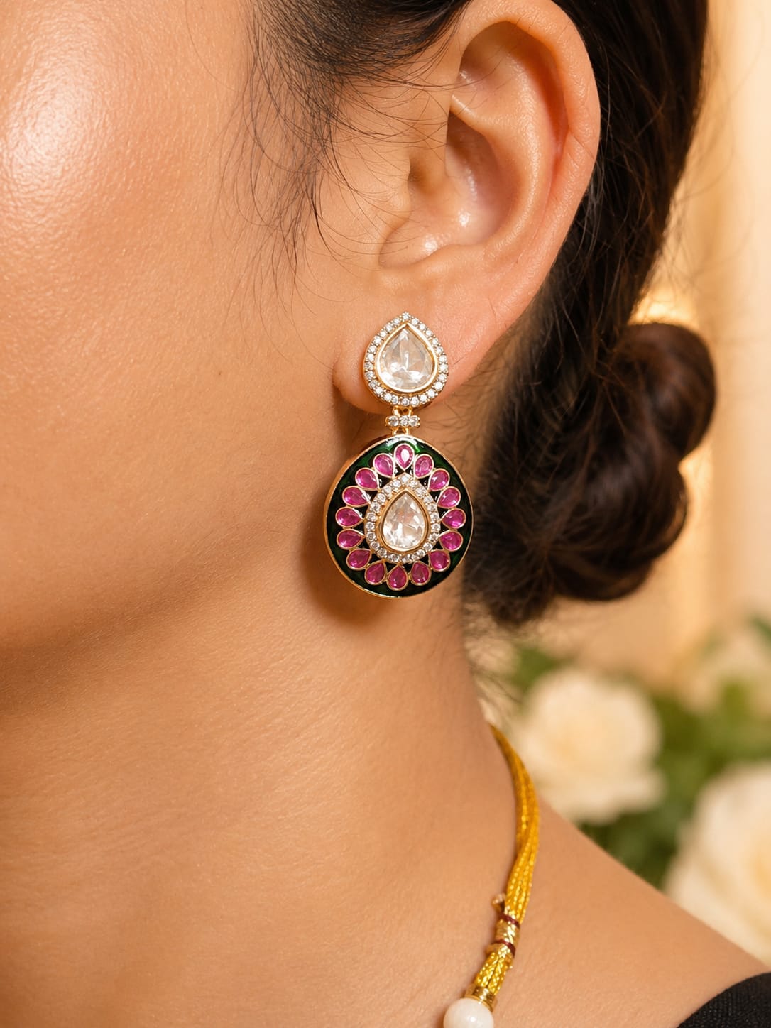 meenakari kundan layered  set