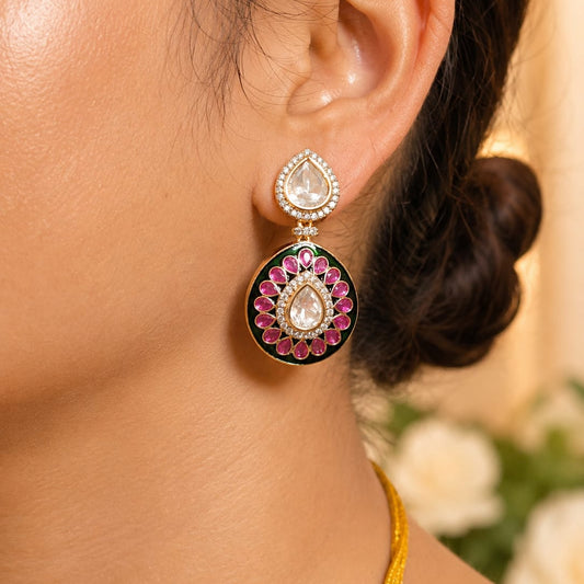 Meenakari Kundan Layered  Set