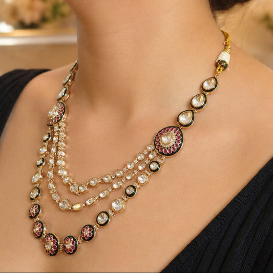 Meenakari Kundan Layered  Set