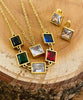 Gold Plated Multicolour Dual Chain Infinity Stone Set