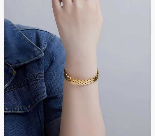 Gold Plated Signature Bracelet