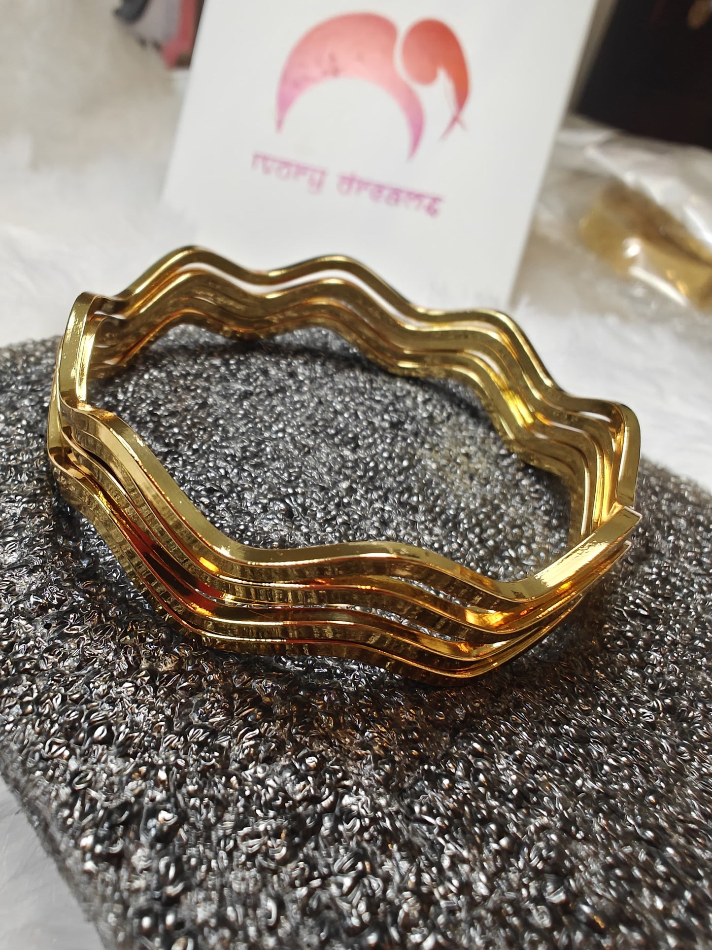 Golden bangles set