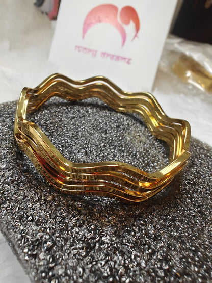 Golden bangles set
