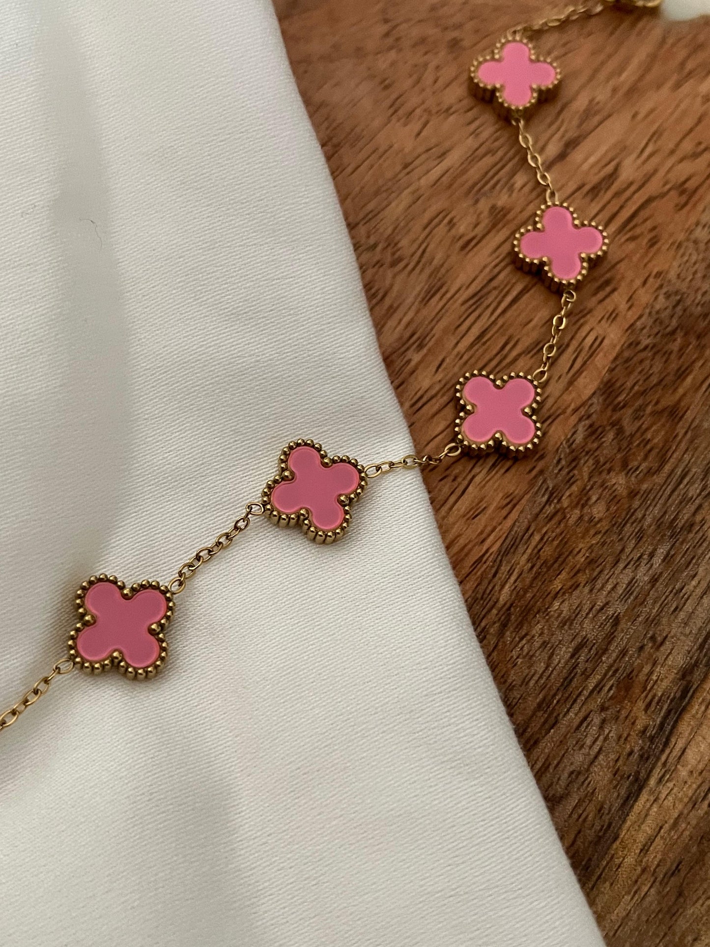 Gold Plated Clover Bracelet