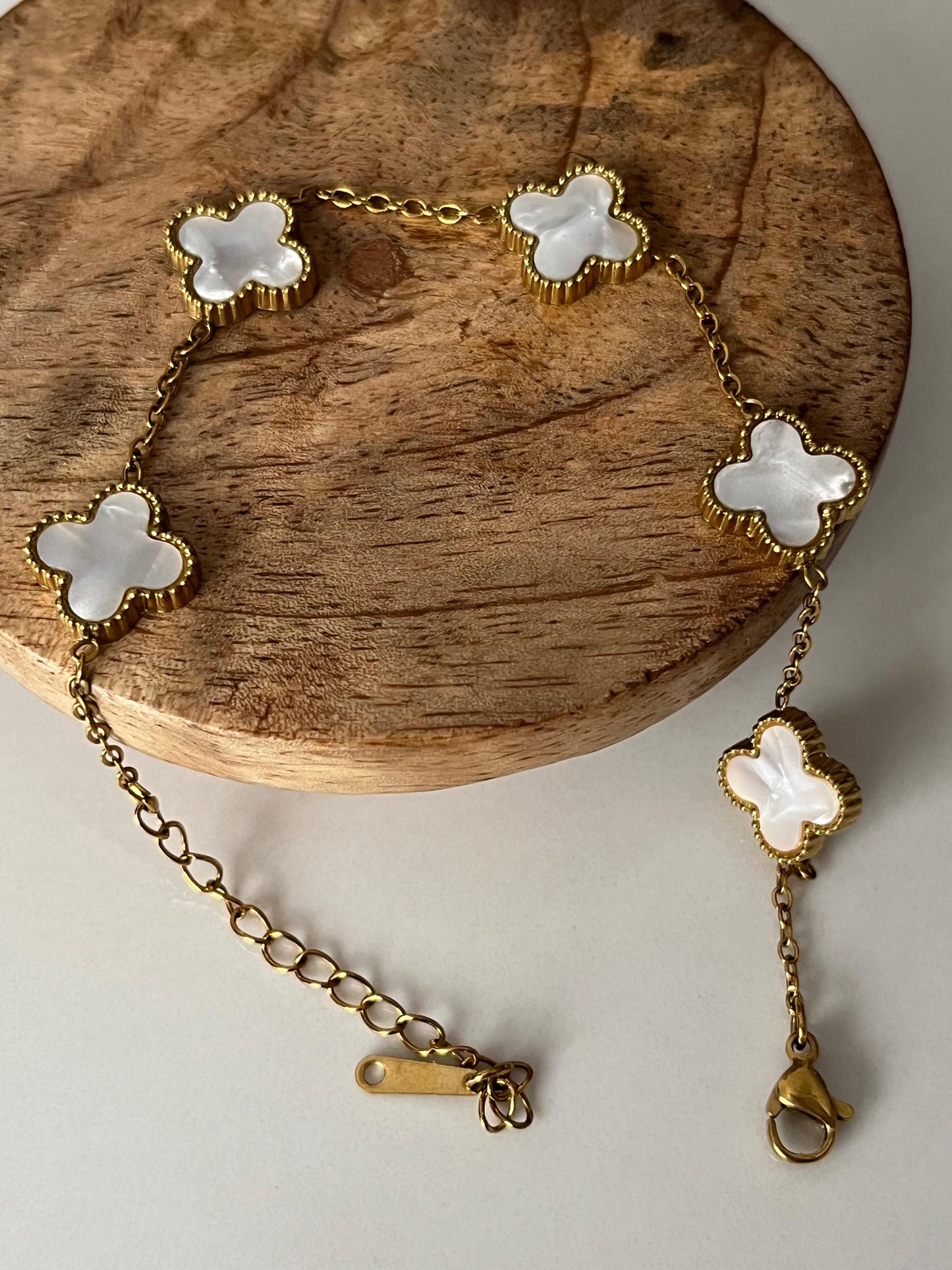 Gold Plated Clover Bracelet
