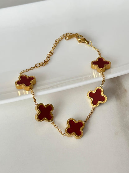 Gold Plated Clover Bracelet