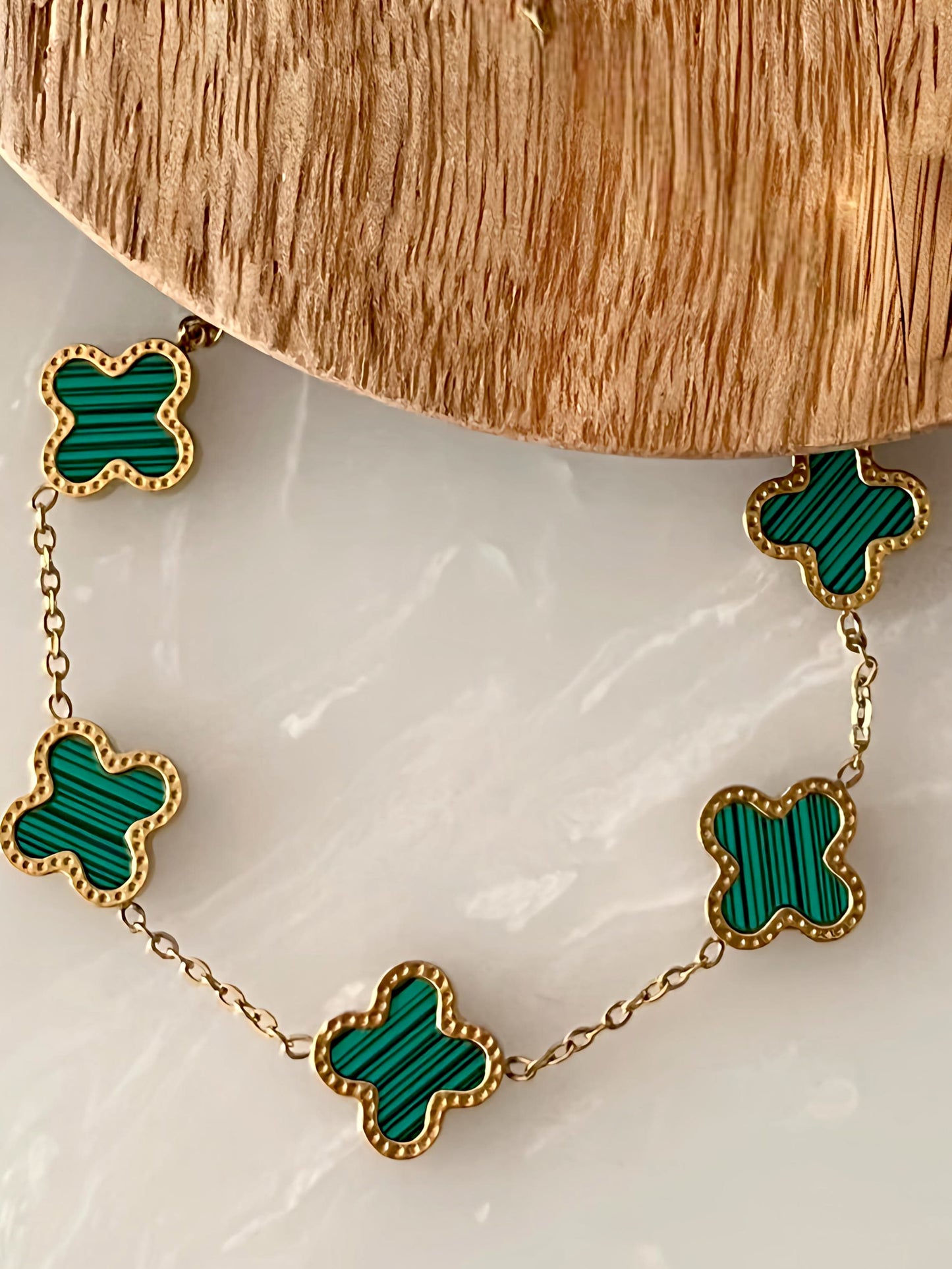 Gold Plated Clover Bracelet