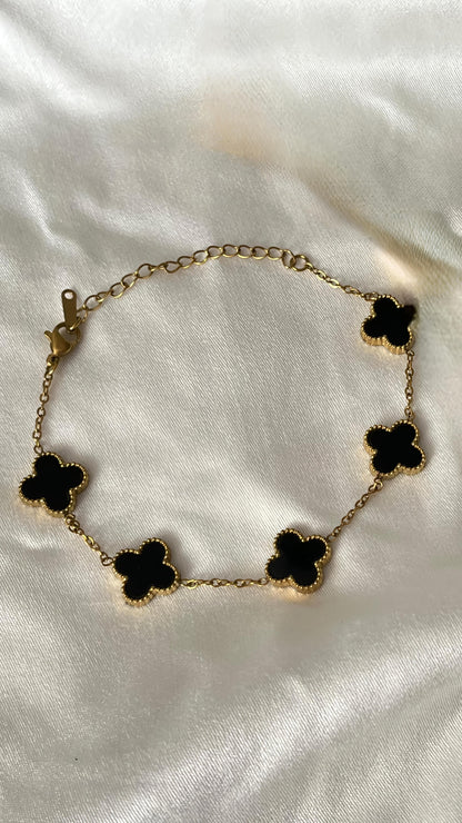 Gold Plated Clover Bracelet
