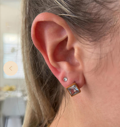 Gold Plated Multicolour Dual Chain Infinity Stone Set