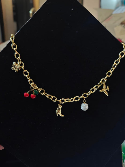 Golden Tide Charm Necklace