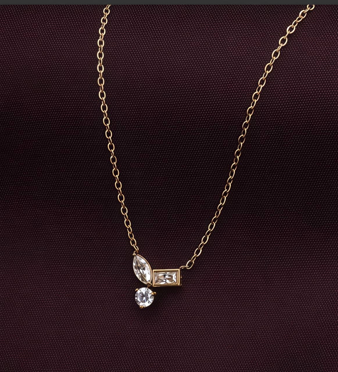 harmony crystal drop necklace