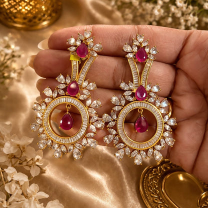 Royal  Stone Statement Earrings