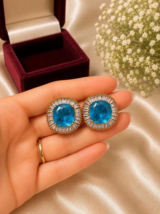 Aura Crystal Halo Statement Studs