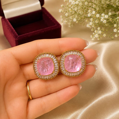 Aura Crystal Halo Statement Studs