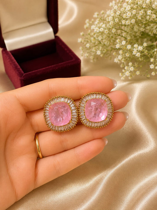 Aura Crystal Halo Statement Studs