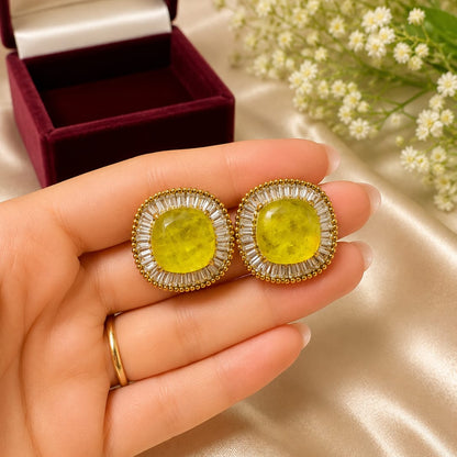 Aura Crystal Halo Statement Studs