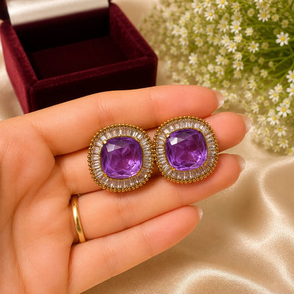 Aura Crystal Halo Statement Studs