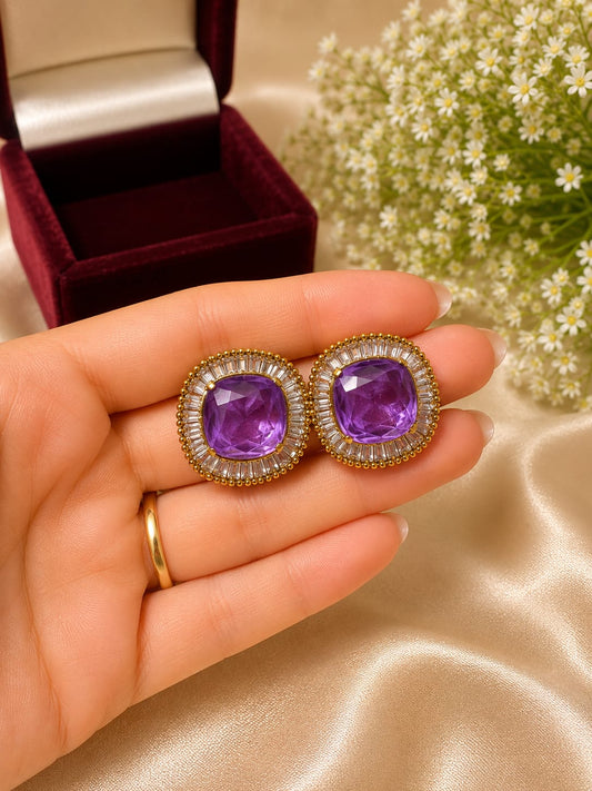 Aura Crystal Halo Statement Studs