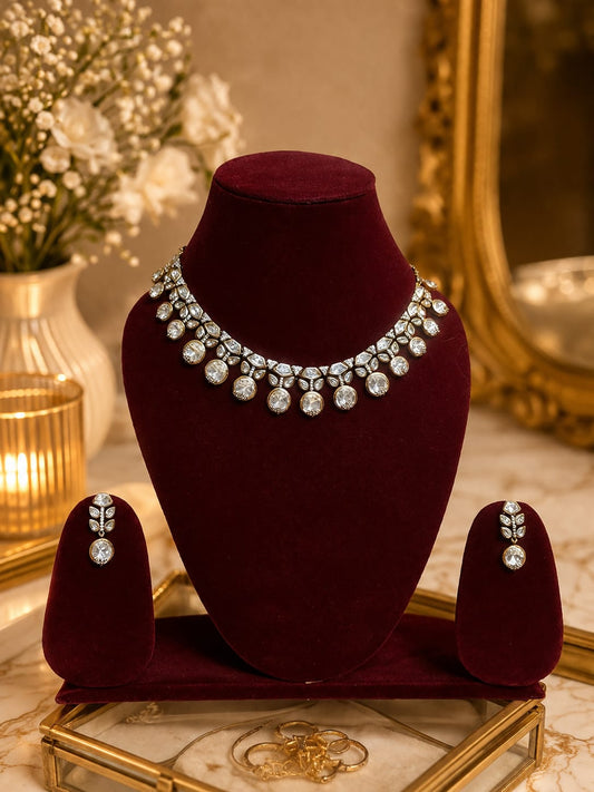 Ivory Dreams Crystal Polki Choker Set