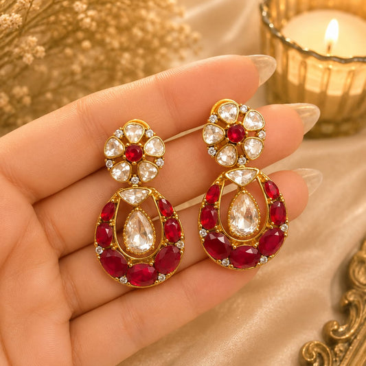 Bloom Kundan Drop Earrings