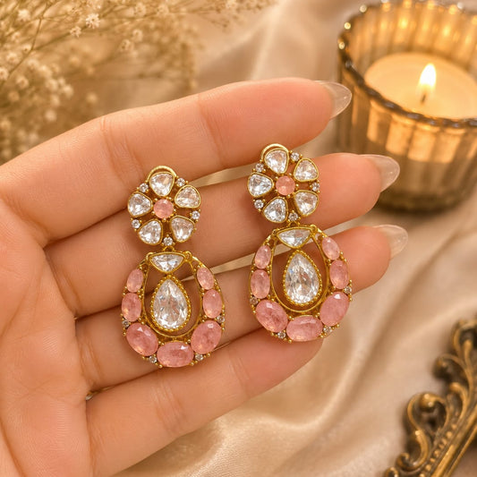 Bloom Kundan Drop Earrings