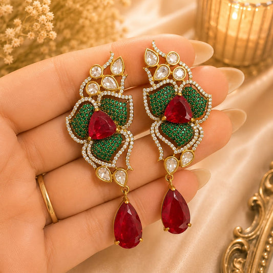 Meher  Floral Statement Earrings