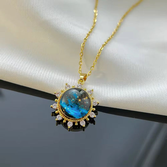 Anti Tarnish Galaxy Charm Necklace