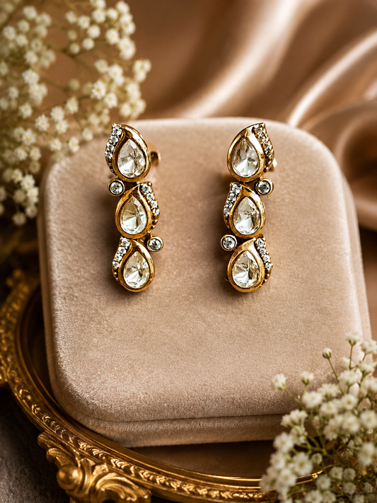 Statement Minimal Polki Jewelry Set