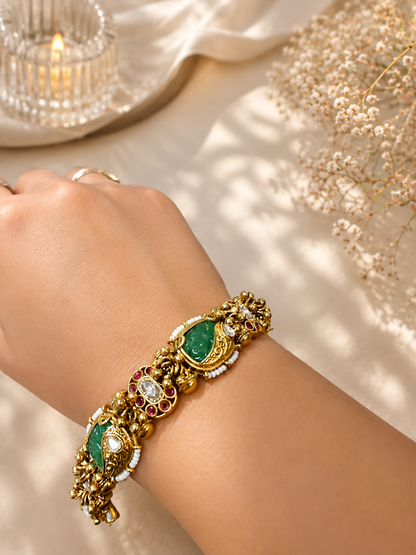 Gold-Tone Meenakari Rakhi Bracelet