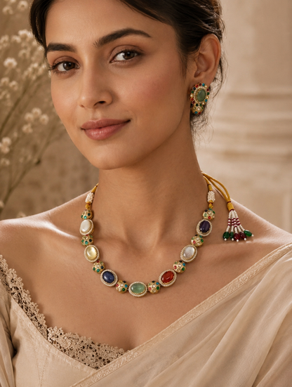 Sabhya Multistone Heritage Jewelry Set