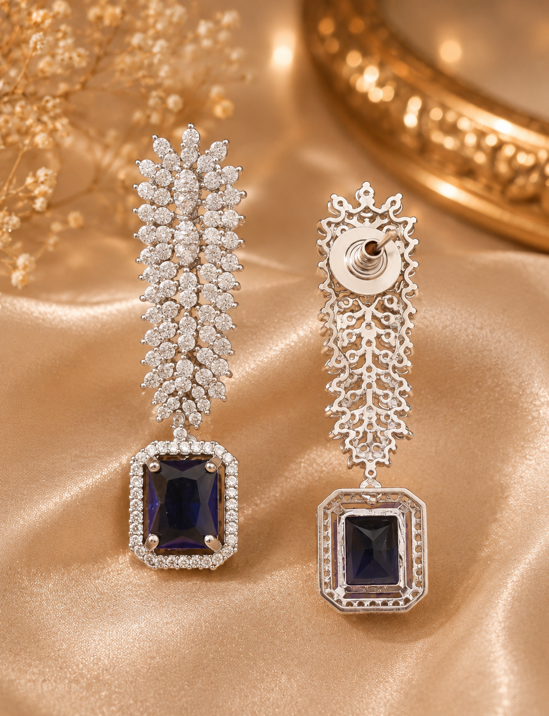midnight sapphire luxe necklace set