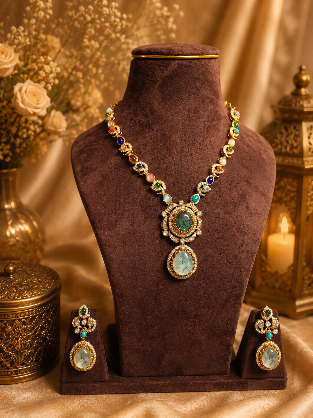 sabhya inspired rang mahal statement set