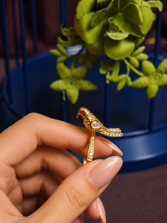 Ivory Dreams Bird Motif Ring