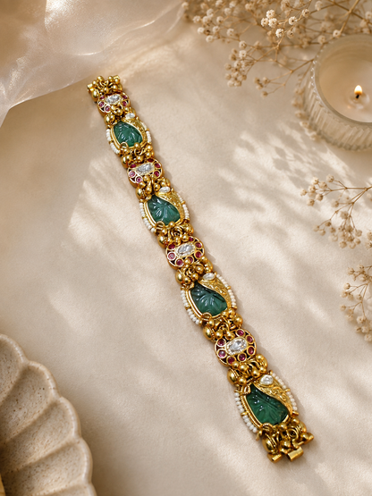 Gold-Tone Meenakari Rakhi Bracelet