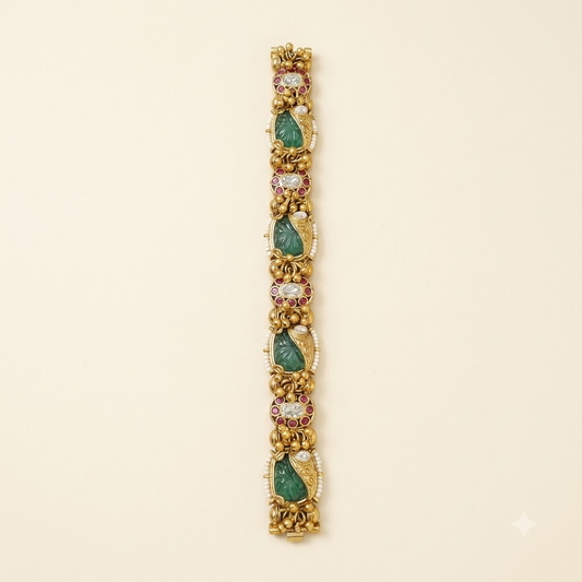 Gold-Tone Meenakari Rakhi Bracelet