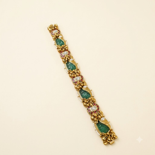 Gold-Tone Meenakari Rakhi Bracelet